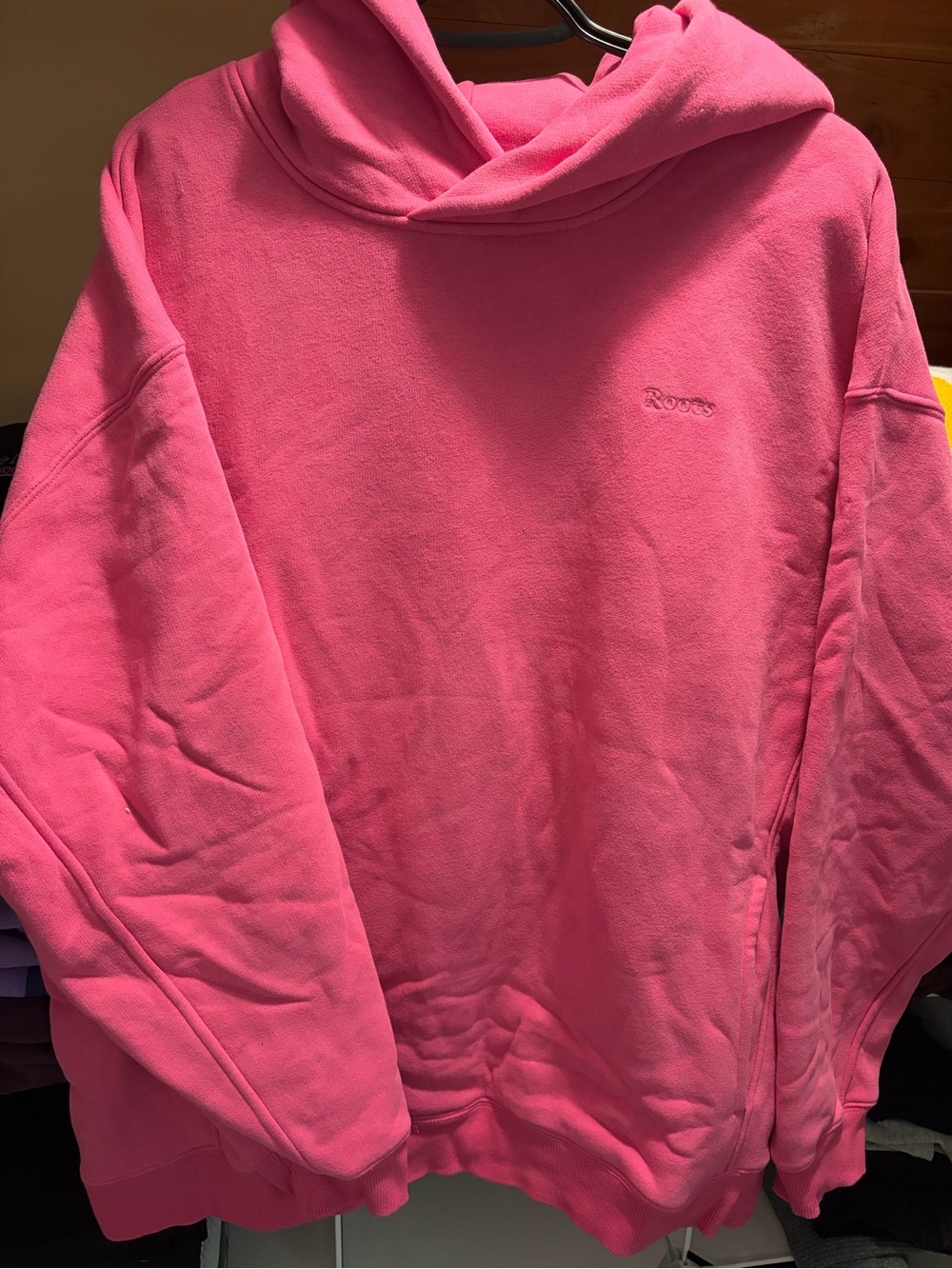 Roots Hot Pink Hoodie with Subtle Logo